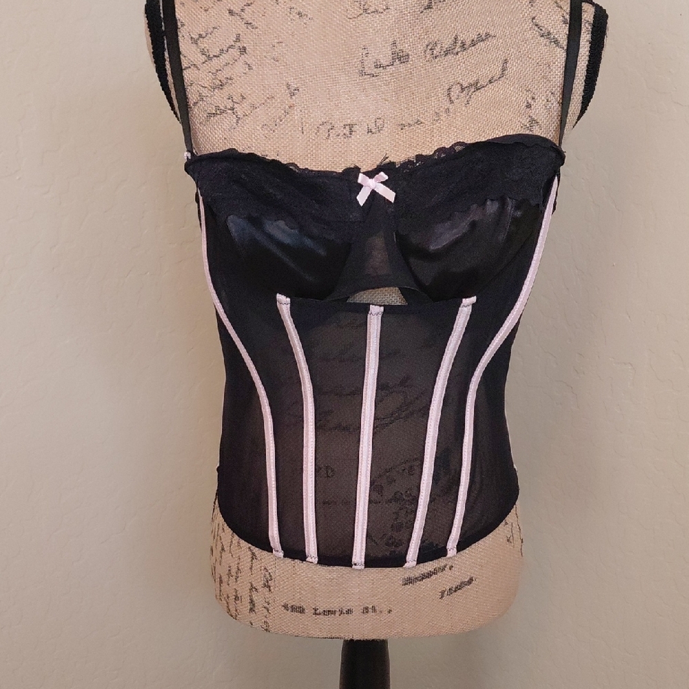 DOLLSKILL GENERATION KISS SONGSTRESS CORCET TOP XXL BLACK/ PINK